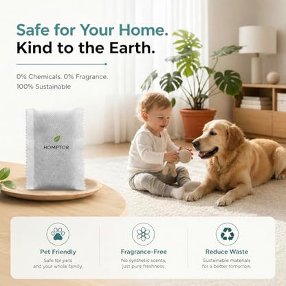 Unscented Odor Eliminator Pouches for Trash Cans & Diaper Pails - Up to 1 Year Freshness