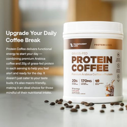 Protein Coffee Powder with Sweet Cream Cold Brew – 15 Servings, Caffeine & Protein Blend