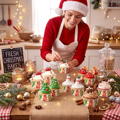 Christmas Mini Loaf Pans Set with Lids Spoons & Stickers - Gingerbread