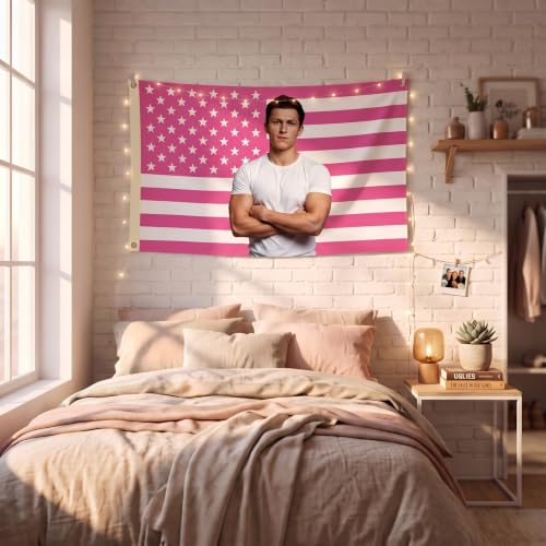 Pink American Flag Wall Tapestry - Bedroom Decor for Fans and Movie Lovers