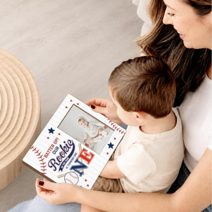 Baseball 1st Birthday Photo Frame - Baby Memory Keepsake, Party Decor