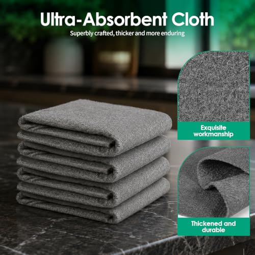 Reusable Microfiber Cleaning Cloths Set for Glass Windows Bathroom Surface
