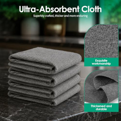 Reusable Microfiber Cleaning Cloths Set for Glass Windows Bathroom Surface