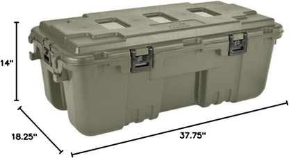 Plano Storage Trunk - 108 Quart With Wheels | Durable Hunter Green Storage Solution