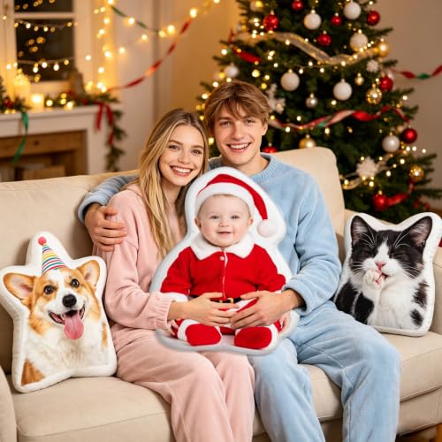 Pet Pillow - Custom Dog, Cat or Face Photo Personalized Cushion - Pet Lover Gift