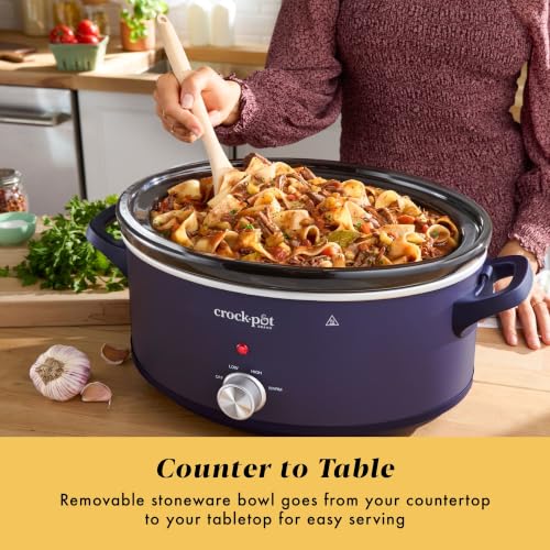 Crock-Pot 10 Qt Manual Slow Cooker - Purple Basil, Large Capacity, Easy to Use