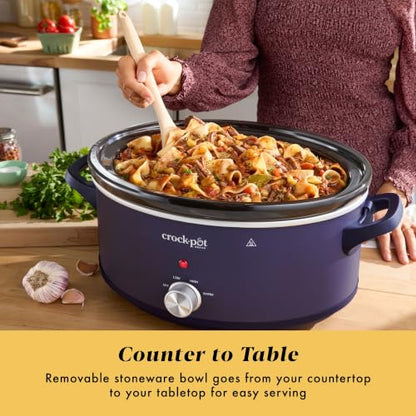Crock-Pot 10 Qt Manual Slow Cooker - Purple Basil, Large Capacity, Easy to Use