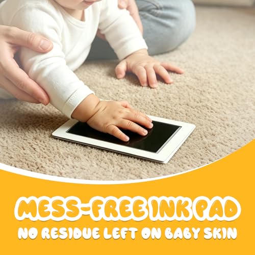 Baby Hand and Footprint Kit Black 4 Pack - Mess-Free Inkless Prints for Newborns & Pets