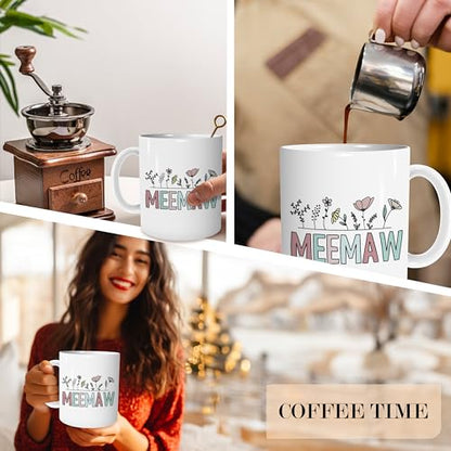 White Coffee Mug 11oz - Funny Meemaw Gifts, Birthday & Christmas Present - I-White Mug