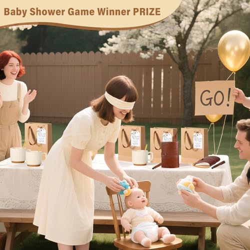 Brown Baby Shower Gift Set with Mugs, Coasters, Notebooks & More