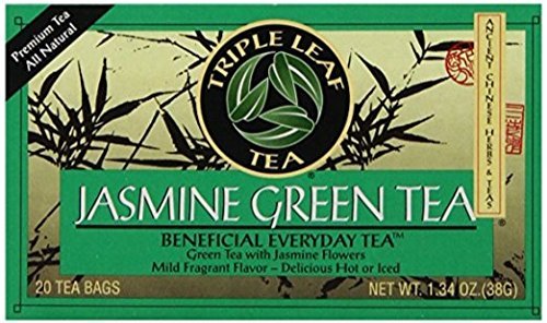 Triple Leaf Tea, Jasmine Green Tea, 20 Tea Bags (Pack of 3)