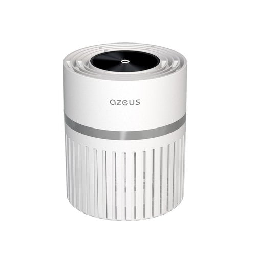 AZEUS Air Purifier for Bedroom & Home, True HEPA Filter, 430 Sq.Ft Coverage, Portable Desktop Air Cleaner —Ideal for Smoke, Pet Dander, Dust & Odors, White