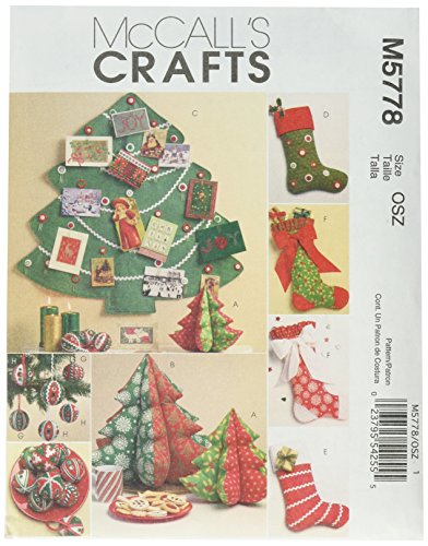 Holiday Decorations Sewing Pattern McCall's M5778 - Make Custom Xmas Decor