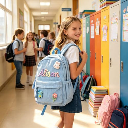 Personalized Corduroy Backpack with Name - Back to School Bag - Backpack a