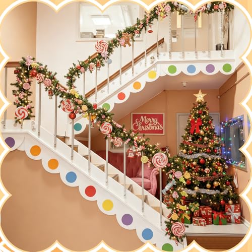 Gingerbread Christmas Decorations Banner Set - 4 Pieces, 26ft Outdoor Holiday Yard Decor