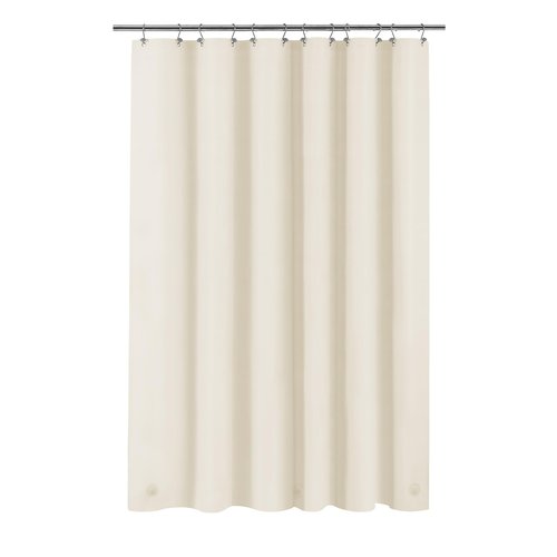 Barossa Design Beige Long Shower Curtain Liner 78" Height - 3 Magnets & Waterproof Lightweight PEVA Shower Liner for Bath Tub, PVC Free, Metal Grommets, Beige, 72x78