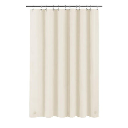 Barossa Design Beige Long Shower Curtain Liner 78" Height - 3 Magnets & Waterproof Lightweight PEVA Shower Liner for Bath Tub, PVC Free, Metal Grommets, Beige, 72x78