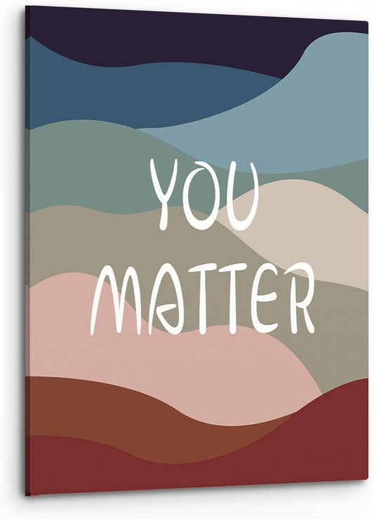 PHAMTE You Matter Inspirational Quote Wall Art - Motivational Canvas Print for Home & Office Decor (11x14 Inch)