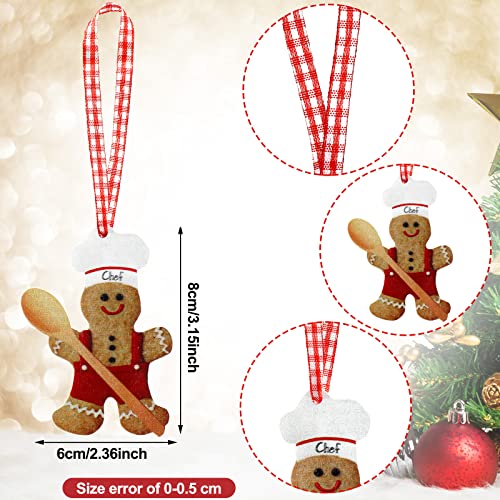 27 Pcs Gingerbread Man Christmas Ornaments Set - Rustic Holiday Decor