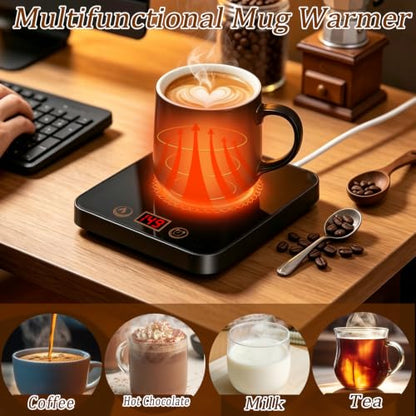 Coffee Mug Warmer for Desk 3 Temperatures & 1-12H Timer - 5.5x6.3 Inch