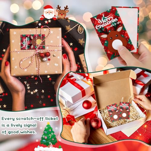 Christmas Reindeer Scratch Off Cards - Merry Christmas & Scratch to Win - 120PCS - Elk Style