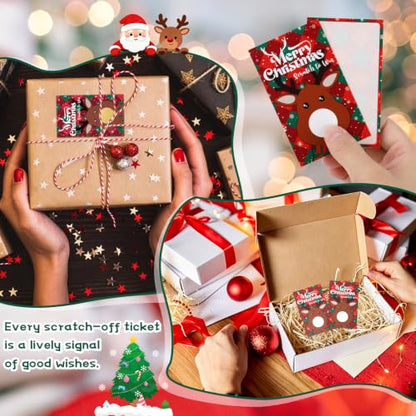 Christmas Reindeer Scratch Off Cards - Merry Christmas & Scratch to Win - 120PCS - Elk Style