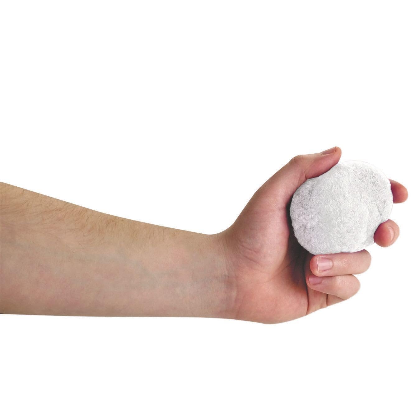 S&S Worldwide Puff Snow Balls - 4" Diameter, White, Pack of 12 for Festive Fun