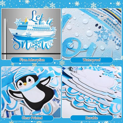 Capoda 16Pcs Christmas Cruise Door Magnets - Frozen Winter Decorations