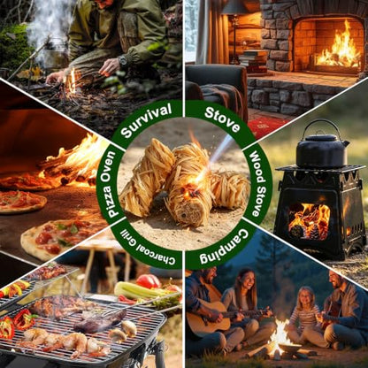 72PCS Waterproof Fire Starters for Fireplace BBQ Camping & Fire Pits