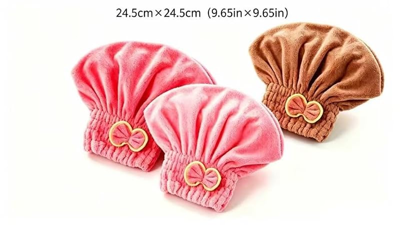 Microfiber Hair Drying Towels Set - Quick-Absorb Turban Caps for Women & Girls