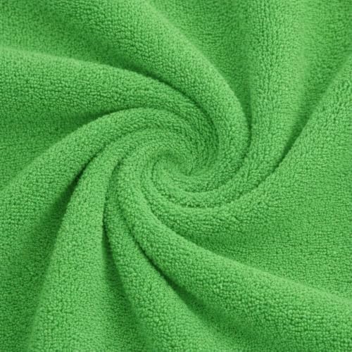 Fingertip Hand Towel Set - Bright Green, 11x18 Inches, 4 Pack, Soft Cotton