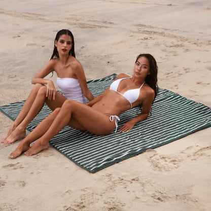 Italic Ultraplush Australian Cotton Bath Sheets Set - Verdant & Ecru, 2 Pack, 800GSM Luxury Towels