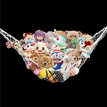 Stretchable Mesh Toy Net for Kids and Pets - Wall Hanging Storage Organizer