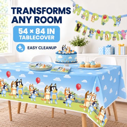 Bluey Birthday Party Supplies Set for Kids - Serves 16 Guests