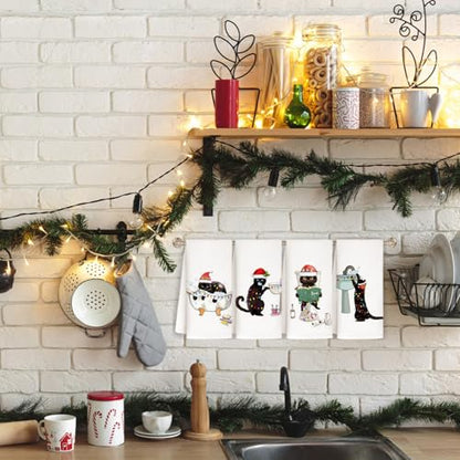 Variation of THIS listing: Merry Christmas Cat Towel Set – 4 Hand Towels 16x24 in, Cat Lovers Bathroom Decor
