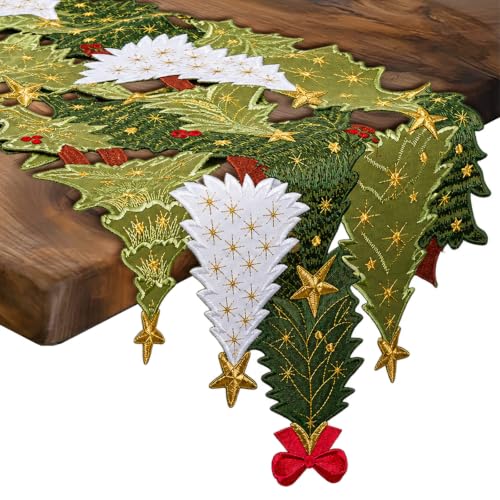 Christmas Tree Table Runner 14x36 Inch Winter Holiday Linens Decor - Variation of This Listing