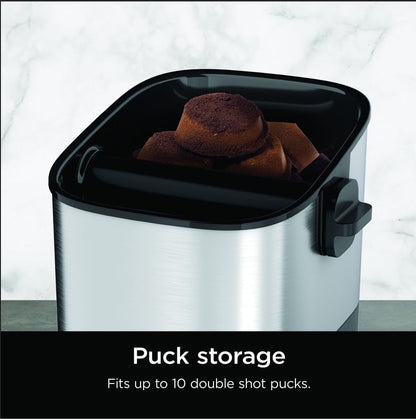 Ninja Luxe Café Knock Box - Espresso Machine Accessory for Easy Puck Disposal | Holds 10 Double Shot Pucks