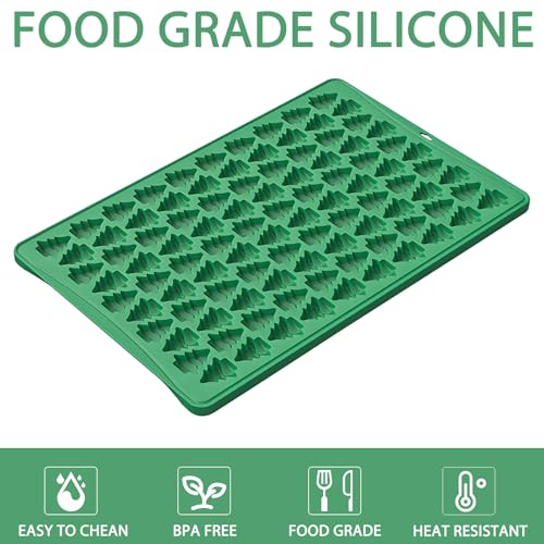 Christmas Tree Silicone Candy Mold 100 Cavities - Green QY253