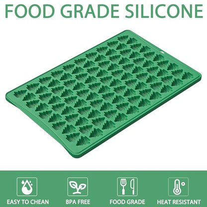 Christmas Tree Silicone Candy Mold 100 Cavities - Green QY253
