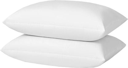 Basic Home® Queen Size Goose Feather & Down Bed Pillow - Odorless Neck Support & Cooling Comfort | 20x28 Inch