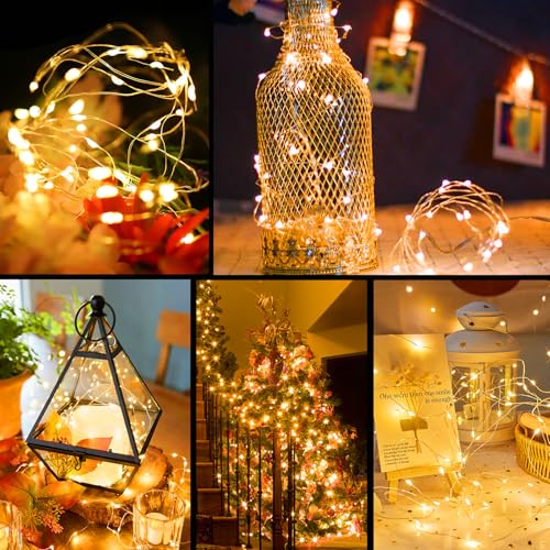 Warm Fairy String Lights Battery Operated 24 Pack 7ft with 3 Modes for Indoor Outdoor Decor