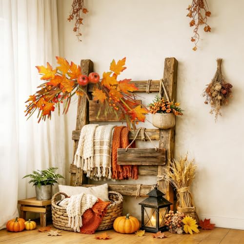 Autumn Fall Swag for Front Door - 33 inch Harvest Wreath Decor