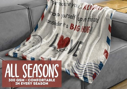 60x80 Inch Grandma Gift Flannel Throw Blanket for Granny - Letter Design