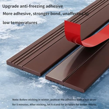Brown Door Draft Stopper Bottom Door Seal Weather Stripping Gap Blocker