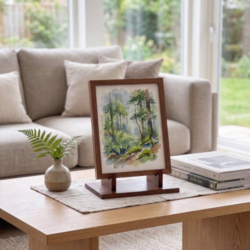 Wood Plate Display Stand - 8.66 x 5.12 x 7.87 Inches, Decorative Easel