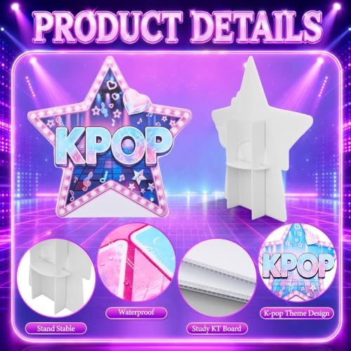 Large Kpop Party Cardboard Cutouts Standup Set 30 x 31.4 Inches