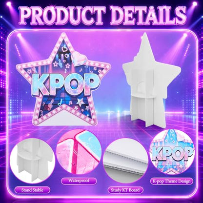 Large Kpop Party Cardboard Cutouts Standup Set 30 x 31.4 Inches