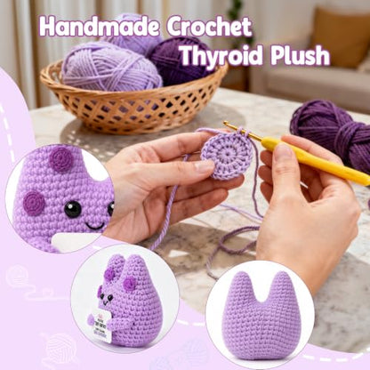 Funny Medical Gift - Crochet Thyroid Plush for Women and Men, Nurse Appreciation