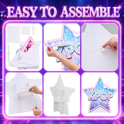 Large Kpop Party Cardboard Cutouts Standup Set 30 x 31.4 Inches