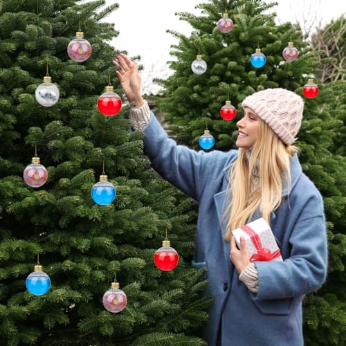 BESPORTBLE Christmas Drink Balls Set - 9x7.8x7.8cm Golden Fillable Ornament for Holiday Parties 250ml